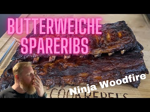 Buttery soft spare ribs in the Ninja Woodfire