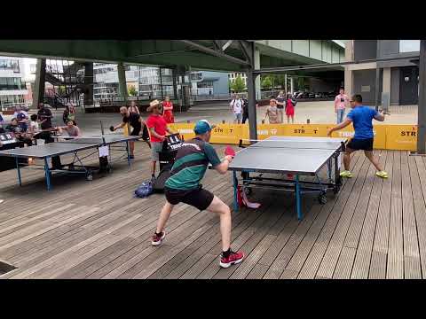 German Streettabletennis Open 2022: Fabian Grothe vs Dang Nguyen - Spiel um Platz 2 in der Gruppe! 🏓