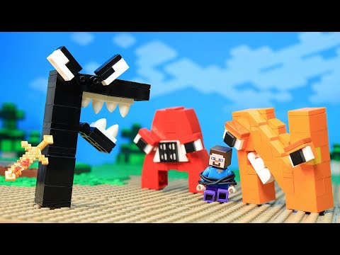 Brickmine - What if LEGO Alphabet Lore is Controlled in Minecraft - LEGO Animation - Stop Motion