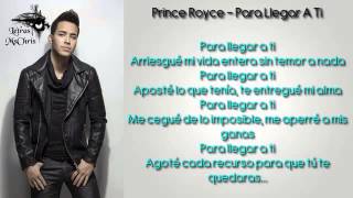 Para Llegar A Ti   Prince Royce Video Oficial Letra Lyrics ®