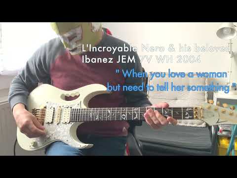 L'Incroyable Nero and his beloved Ibanez Jem 7V WHITE 2004 #ibanezjem #ibanezprestige