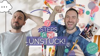 Overcome ARTIST BLOCK & BURNOUT: 7 tips for art & journaling + FREE  E-BOOK!