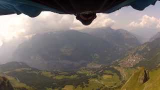 The SHORTEST  Wingsuit Exit - green line