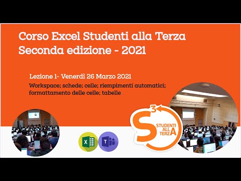 Corso Excel lezione 1 - Studenti alla Terza