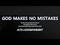 God Makes No Mistakes Alto Piano