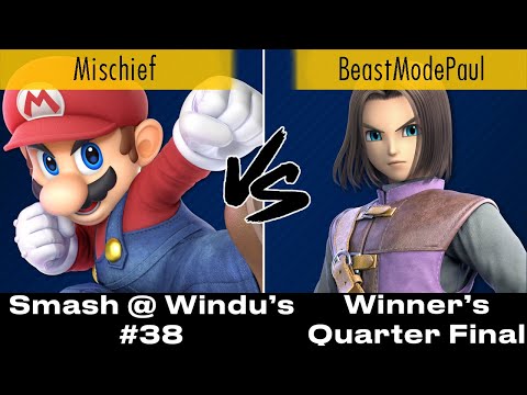 Mischief (Mario) Vs. BeastModePaul (Hero) - Smash @ Windu's #38