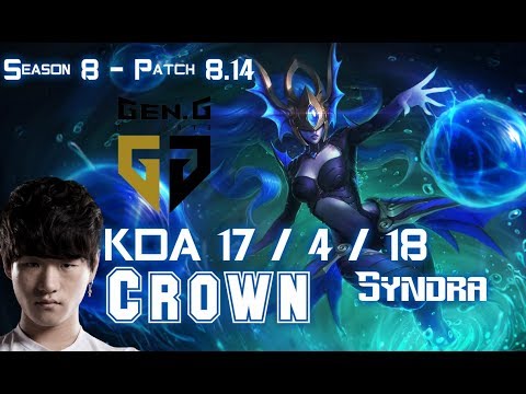 GEN Crown SYNDRA vs IRELIA Mid - Patch 8.14 KR Ranked