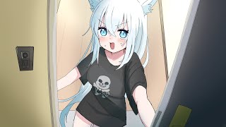 オフだと無防備すぎるフブさん【ホロライブ手描き切り抜き/白上フブキ/大神ミオ/博衣こより】