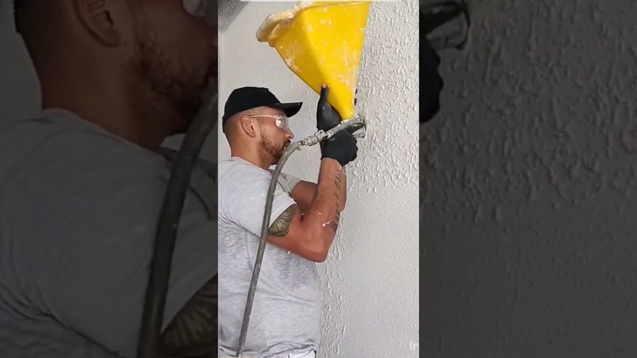 flocagem na Textura Projetada  #texturaprojetada #painting #viralshort #pintor #painting #paint