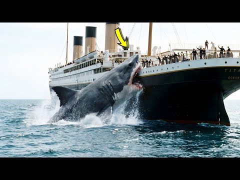 GIANT MEGALODON ATTACK ON TITANIC: (Titanic is Under Siege)