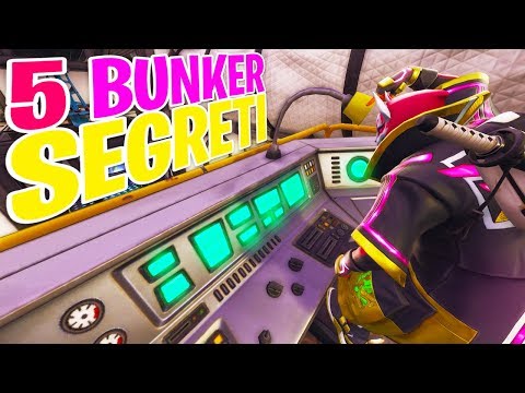 IL MISTERO DEI 5 BUNKER SEGRETI - Fortnite Battle Royale ITA