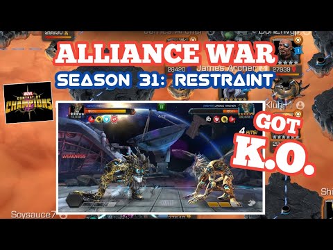 MCOC ALLIANCE WAR SEASON 31 RESTRAINT | JUST PONDER GAMES