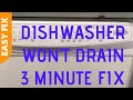 ✨ Dishwasher Won't Drain  -  3 Minute Fix  -  Super EASY ✨