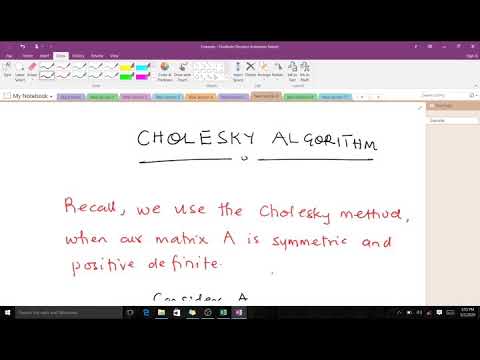 The Cholesky Algorithm