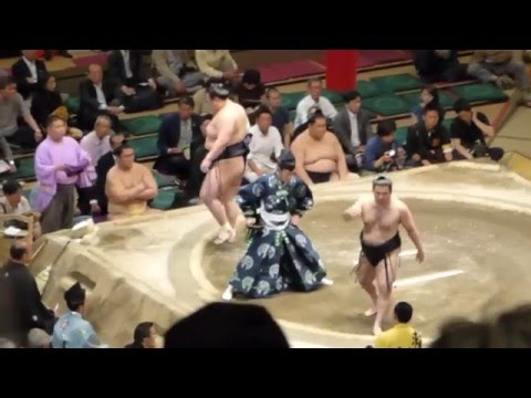 Satoyama (7-5) - Hidenoumi (9-3) , Sumo : Natsubasho '15