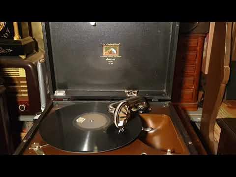 Just A Bird's Eye View. Wendell Hall. Brunswick 78rpm. HMV 99 Junior Portable Gramophone Phonograph