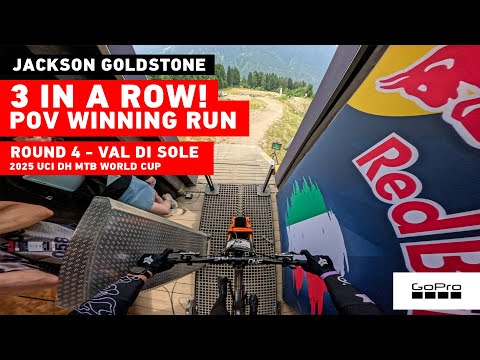 GoPro: 3 IN A ROW! Jackson Goldstone Winning POV Run - Val Di Sole - '25 UCI DH MTB World Cup