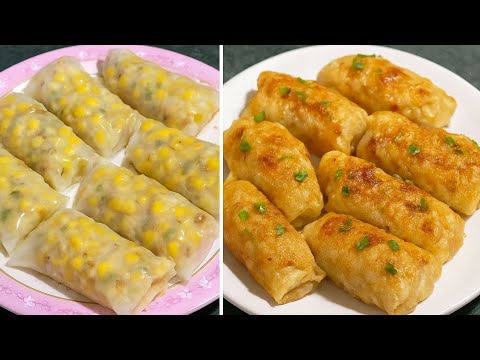 Crispy Sweet Corn Rolls Recipe | Easy Evening Snack | Party Starter Idea