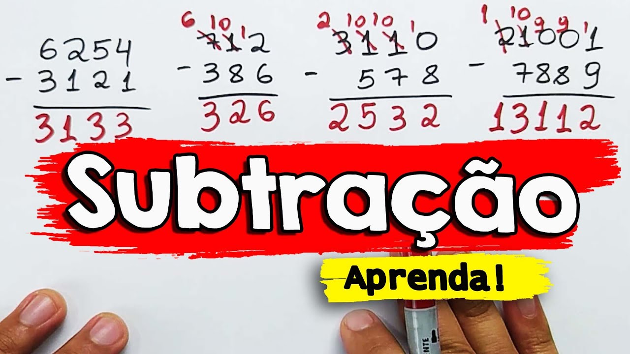 Como fazer SUBTRAÇÃO | Fácil e rápido