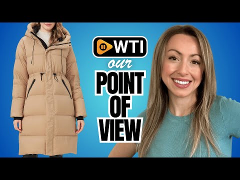 Women’s Thick Long Goose Down Coat Hooded Warm Winter Down Puffer Parka Jacket with Knee-Length Coverage Small Khaki - WTI product video review