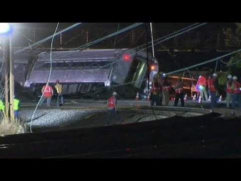 'Violent scene' near Amtrak train crash site