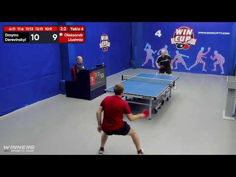 13:00 Деревинский Дмитрий 2-3 Люшня Александр  стол 4  ЮГ-1  12.07.22