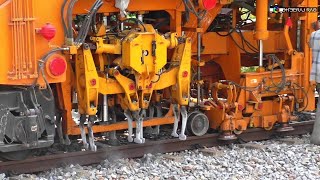 preview picture of video 'Chomu Railway Station Tamper and Stabiliser Machines at Work - Jaipur To Ringus Route'