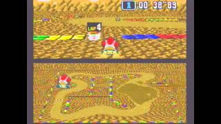 Super Mario Kart (NTSC) Time Trial : Choco Island 2 (CI2) - 1'02"61 NBT (World Record)
