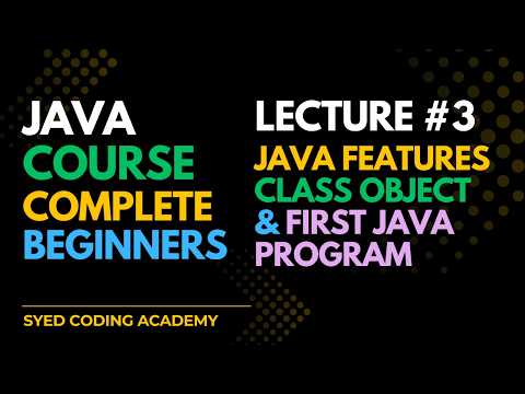 Java Programming Tutorial 3 Java Features Class Object First Java Program Urduhindi