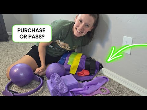 Pilates Kit for Home Workout, All-in-One Yoga Pilates Equipment with 14.5" Pilate Ring and Small Exercise Ball Set, Pilates Essentials Gym Accessories for Women at Home video review thumbnail