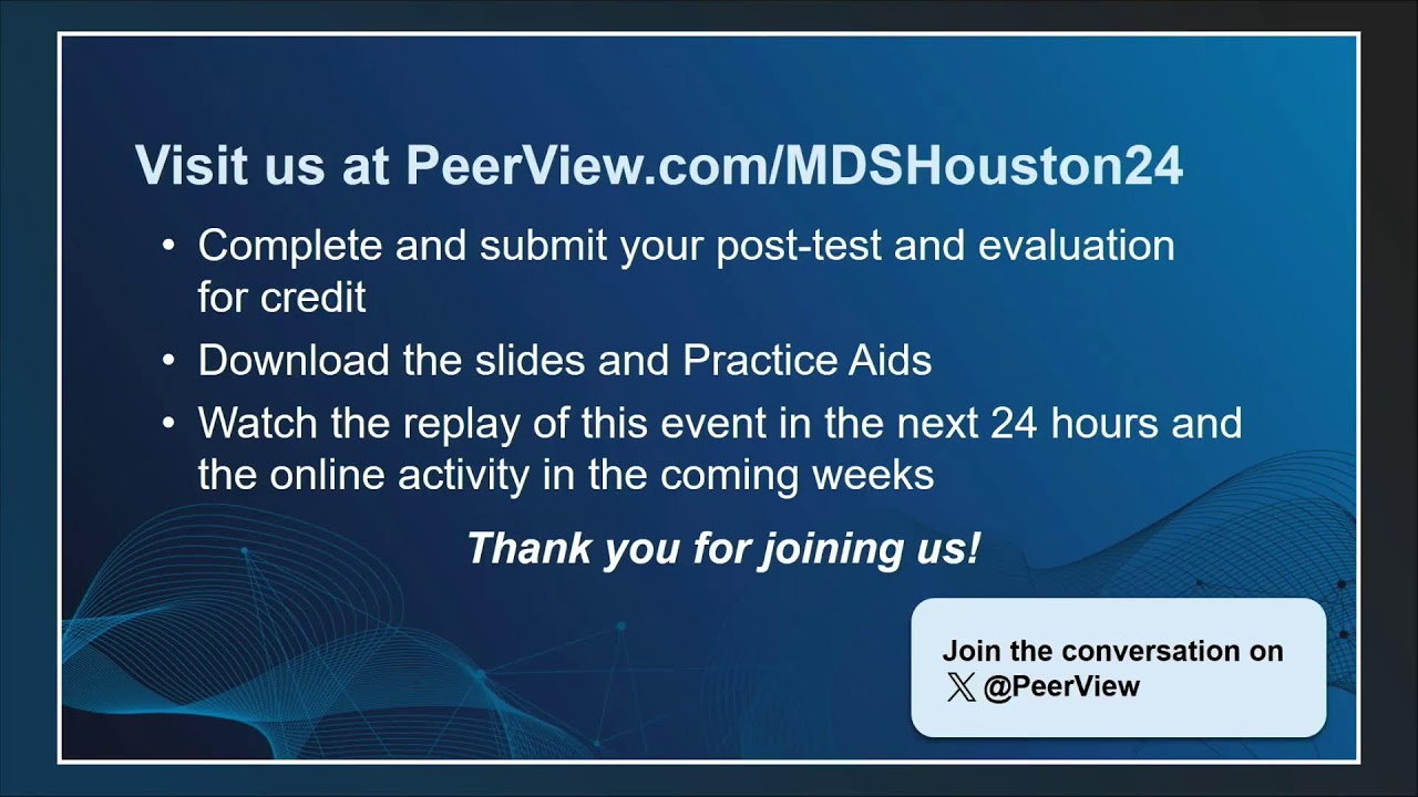 Watch Drs. Garcia-Manero & DeZern discuss #MDS updates from #SOHO2024 - https://bit.ly/MDSHouston24Y