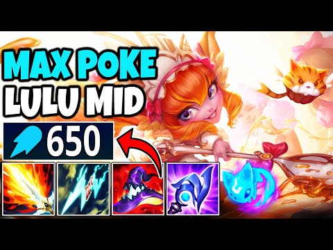 LULU, BUT I'M FULL AP WITH MAX POKE BUILD (THIS IS NOT BALANCED!) - League of Legends