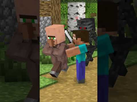 MINECRAFT ON 1000 PING When Wither Skeleton Attack Villagers - Monster School Minecraft Animation 😂😂