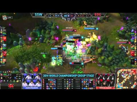 [Worlds 2014] Dandy uses Flash to do a double knockup