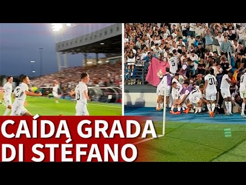 REAL MADRID CASTILLA - BARÇA B | La SECUENCIA del DERRUMBAMIENTO de la GRADA en el DI STÉFANO | AS
