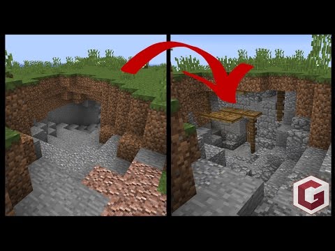 Transforming a Minecraft Cave into a House!