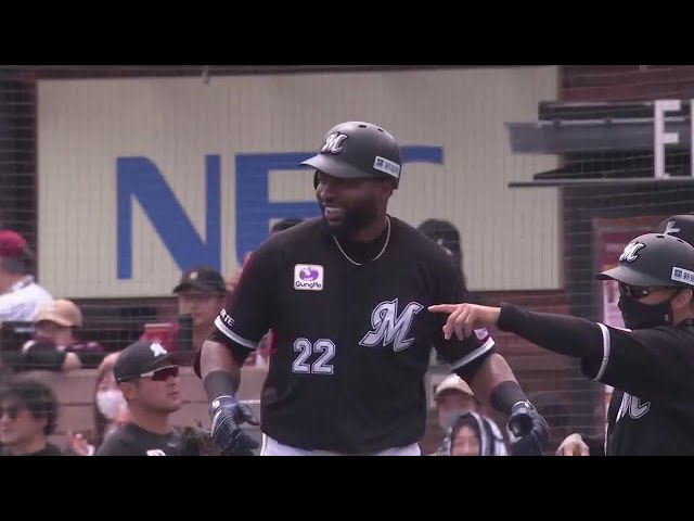 【1回表】幸先よく先制!! マリーンズ・ポランコ センター前へタイムリーヒットを放つ!! 2023年5月21日 東北楽天ゴールデンイーグルス 対 千葉ロッテマリーンズ