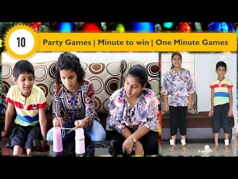 10 Indoor games for Kids | One minute Games | Minute to win it Games | Birthday Party games for kids
