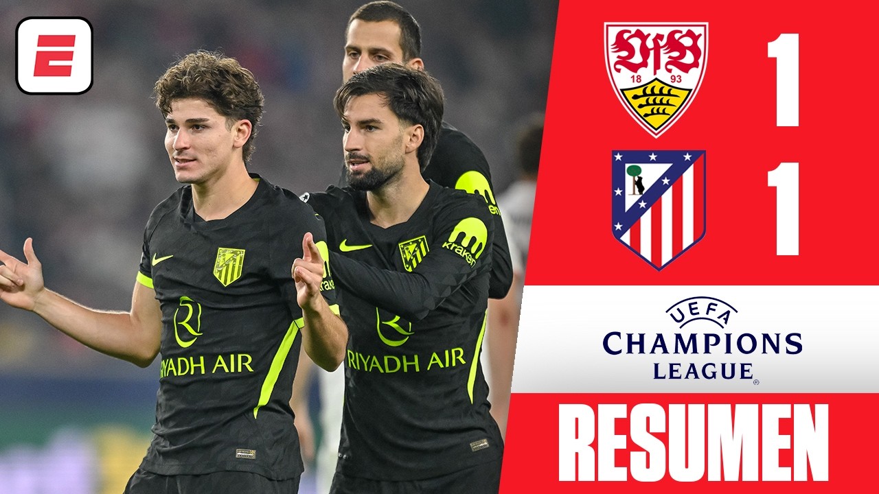 JULIÁN ÁLVAREZ VOLVIÓ AL GOL con el ATLÉTICO DE MADRID en empate ante STUTTGART | Champions League
