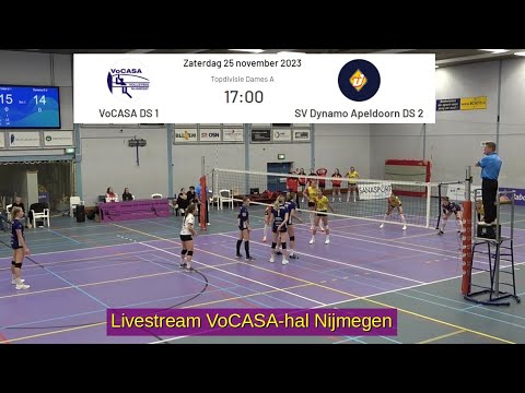 VoCASA D1 - SV Dynamo Apeldoorn D2 (25 nov 2023) Topdivisie Dames Volleybal