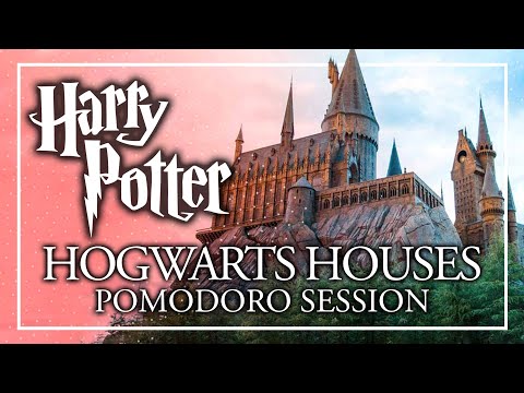 HOGWARTS HOUSES TOUR - Harry Potter Pomodoro Session - Harry Potter ASMR