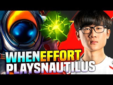 WHEN EFFORT PLAYS NAUTILUS SUPPORT! - SKT T1 Effort Plays Nautilus vs Thresh Support! | Season 2020