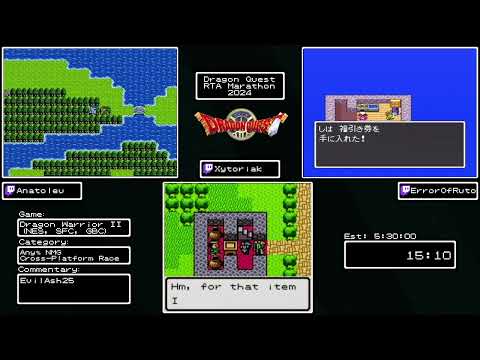 Dragon Quest RTA Marathon 2024 - Dragon Warrior II by anatoleu, ErrorofRuto, and Xytoriak