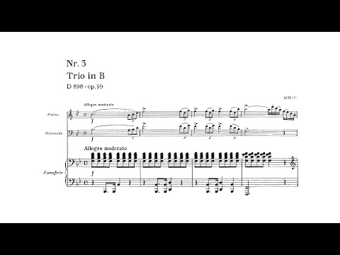 Schubert: Piano Trio No. 1 in B-flat major, D 898, Op. 99 (with Score)