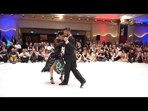  Javier Rodriguez  and  Fatima Vitale  are  dancing  to  the  tango  "  El Jaguel  "  by  Carlos di Sarli  at  TanGO TO Istanbul  in  2019