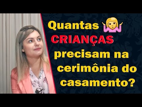 Quantos pajens e daminhas precisam para as entradas da cerimônia do casamento?