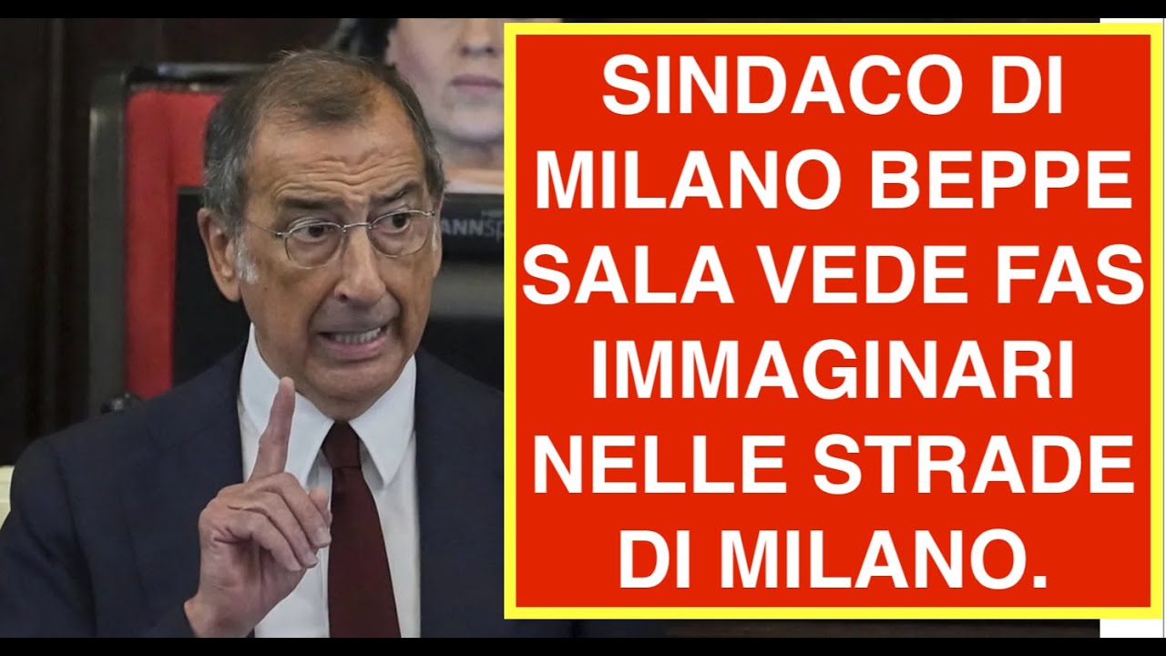 SINDACO DI MILANO BEPPE SALA VEDE FAS   IMMAGINARI NELLE STRADE DI MILANO.