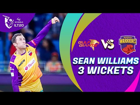 Sean Williams Takes 3 Wickets | Gulf Giants vs Sharjah Warriors | Match 22 | DP World ILT20