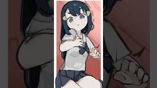 【イラストメイキング】ヒカリちゃん　制服で何かを見つけてしまったすがた　を描いてみた#ポケモン   #shorts #イラスト #メイキング動画#イラストメイキング