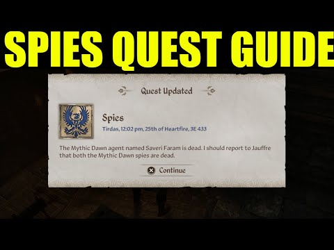 Elder scrolls Oblivion Remastered "Spies" Quest Guide Walkthrough (2 agent Locations)
